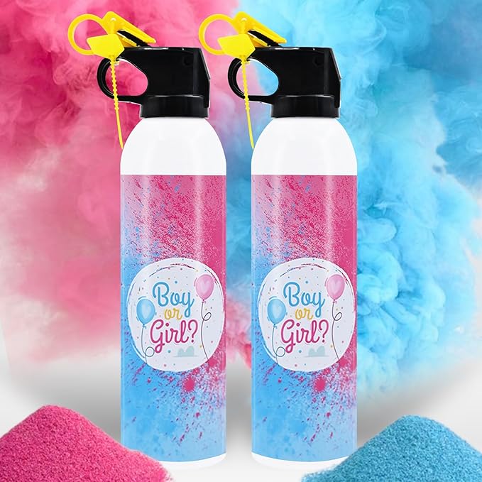 Gender Reveal Fire Extinguisher Large Blue Pink Smoke for Gender Reveal Party Decorations 2Pack Gender Reveal Extinguisher Color with Biodegradable Powder for Baby Gender Reveal Ideas
