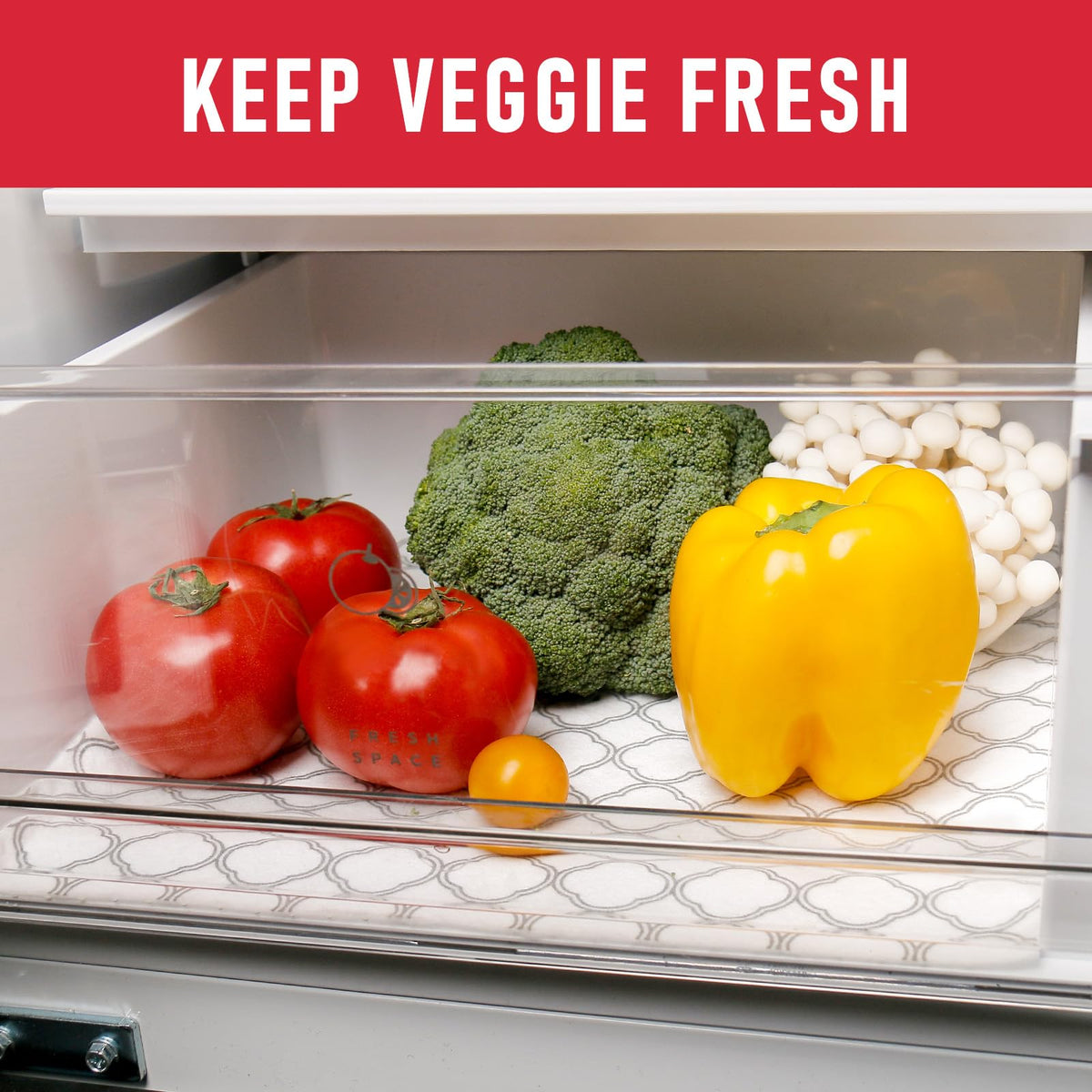 Refrigerator Shelf Liners for French Door Fridge (40 Sq Ft)
