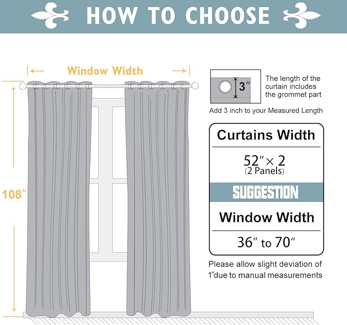 ChrisDowa Blackout Curtains 108 inches Long for Bedroom - 2 Panels Set Grommet Thermal Insulated Room Darkening Curtains for Living Room (Biscotti Beige, 52 x 108 Inch)