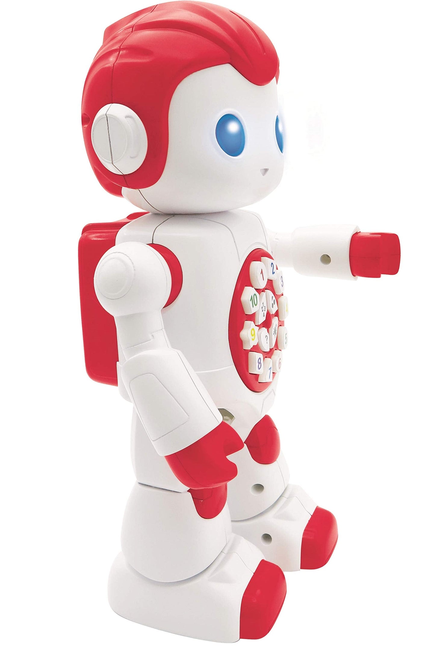LEXiBOOK Powerman First Smart Interactive Toy Learning Robot Toy for Kids Dancing Plays Music Quiz Numbers Shapes Colors Boy Girl Robot Junior Red/White - ROB15EN