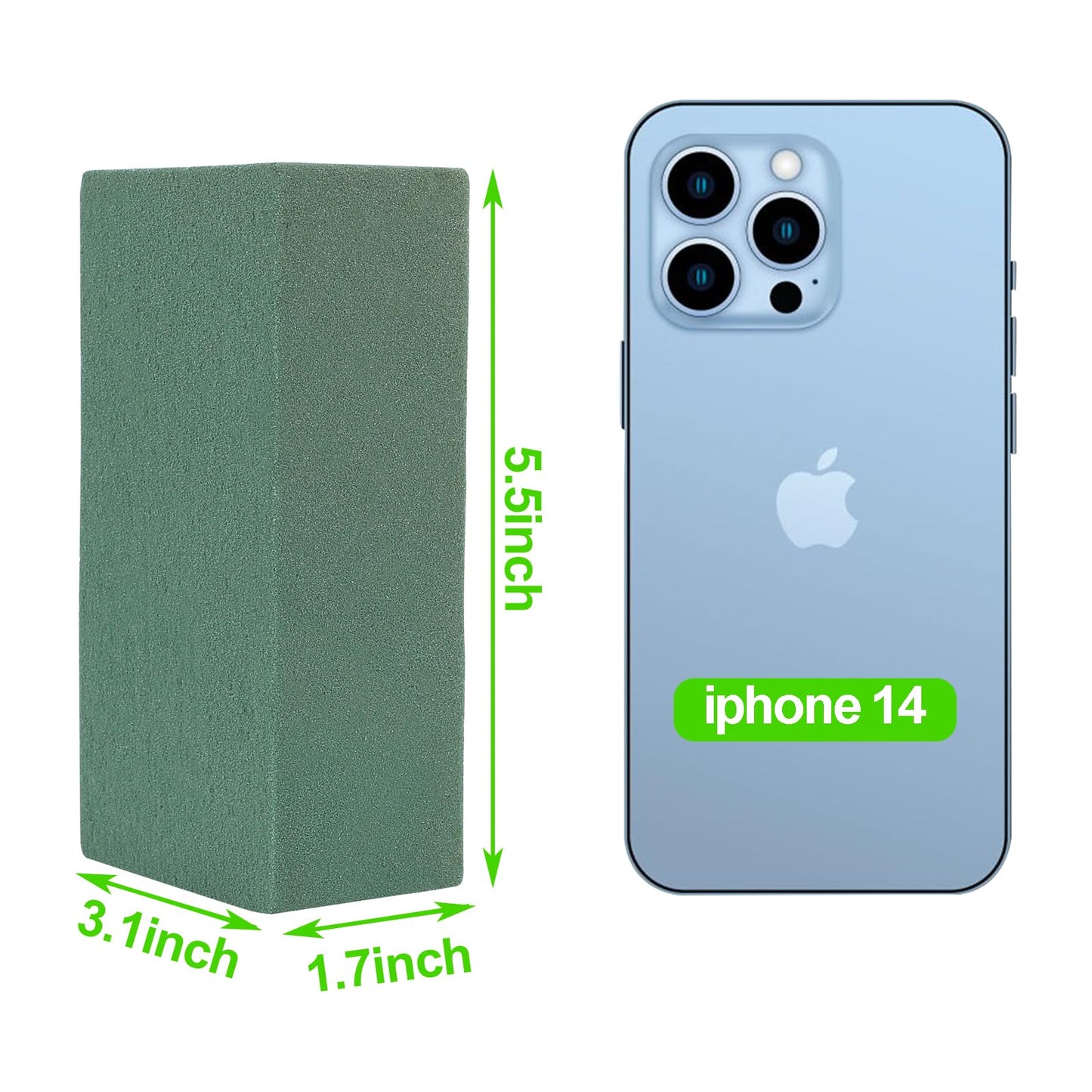 CCINEE 8 Pcs Floral Foam Bricks,Mini Florist Flower Foam Green Blocks Supplies for Fresh and Artificial Flower Arrangements Crafts DIY