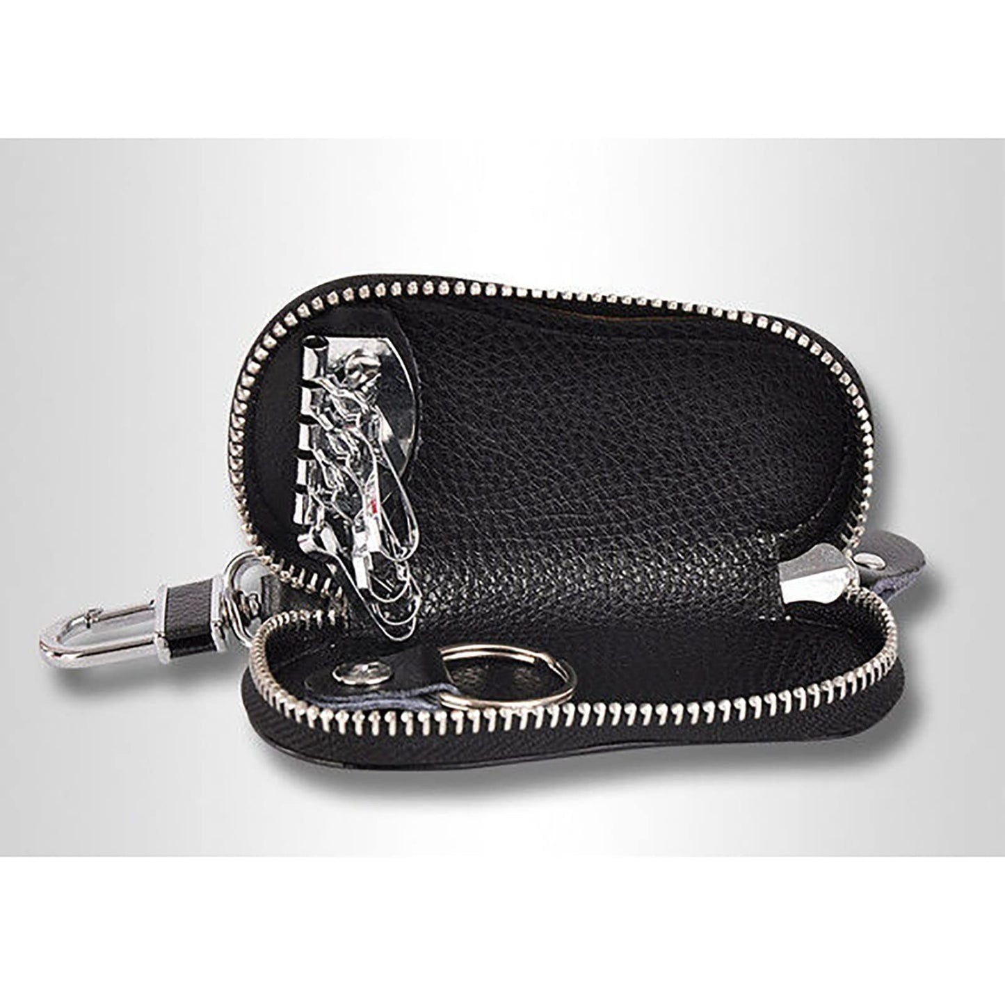 EUUDROBY Key Case Universal Remote Control Large Capacity Key Bag Waist Hanging Men's Leather Material Car Key Bag Daily Use