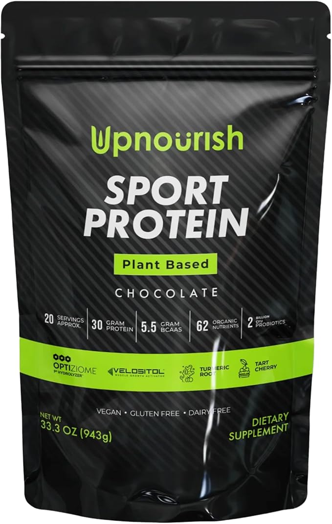 Vegan Sport Protein Powder Chocolate 20 servings – 30g Plant Based Protein, VELOSITOL, BCAAs, Organic Greens & Fruits, Probiotics, Tart Cherry for Post Workout Recovery, Inform Sports Certified Keto