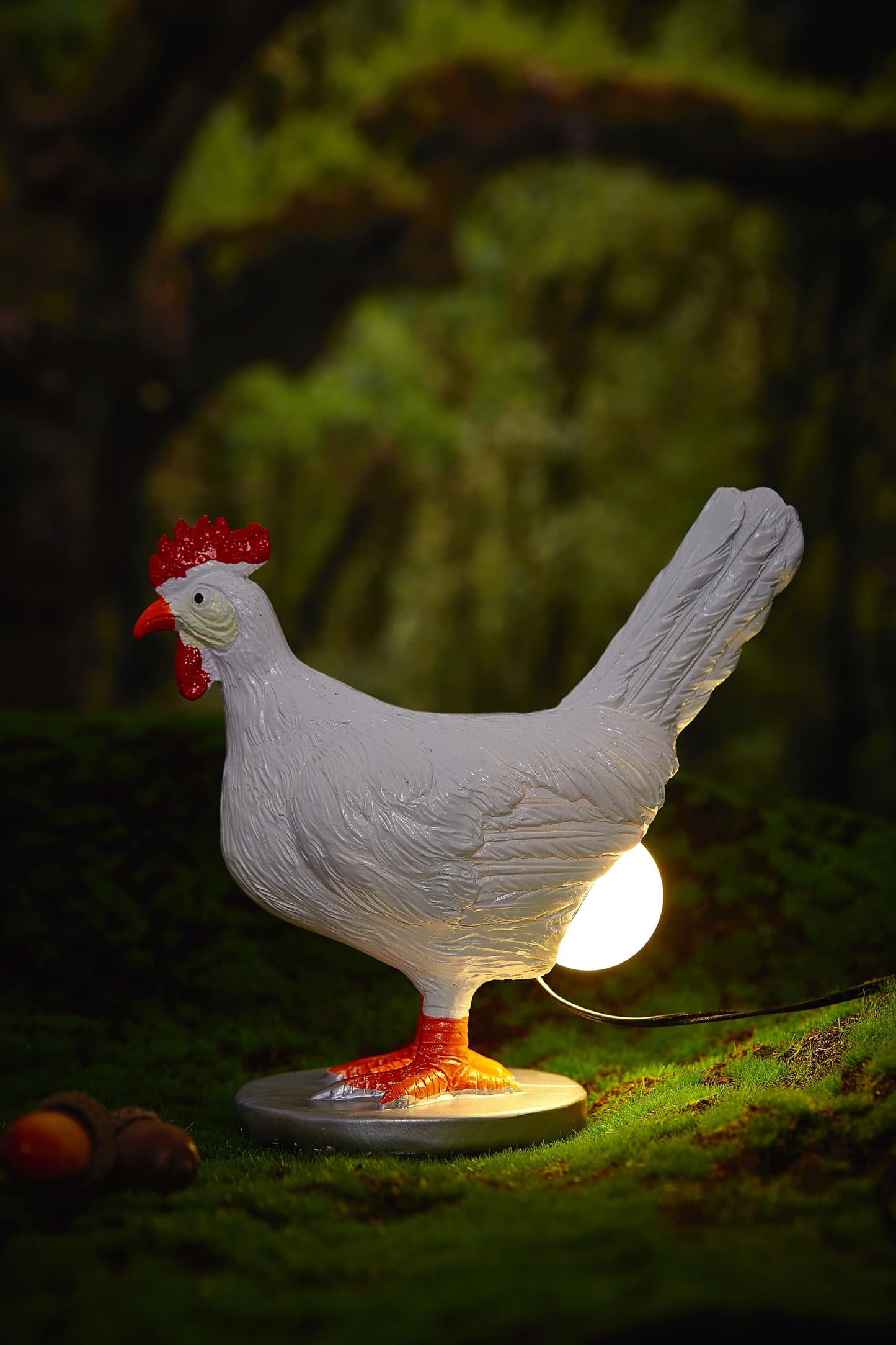 LGY3DLight Chicken Egg Lamp, 3D Resin Chicken Lamp, Funny Chicken Night Light with USB, Colorful Box Packing Birthday Gift (A)