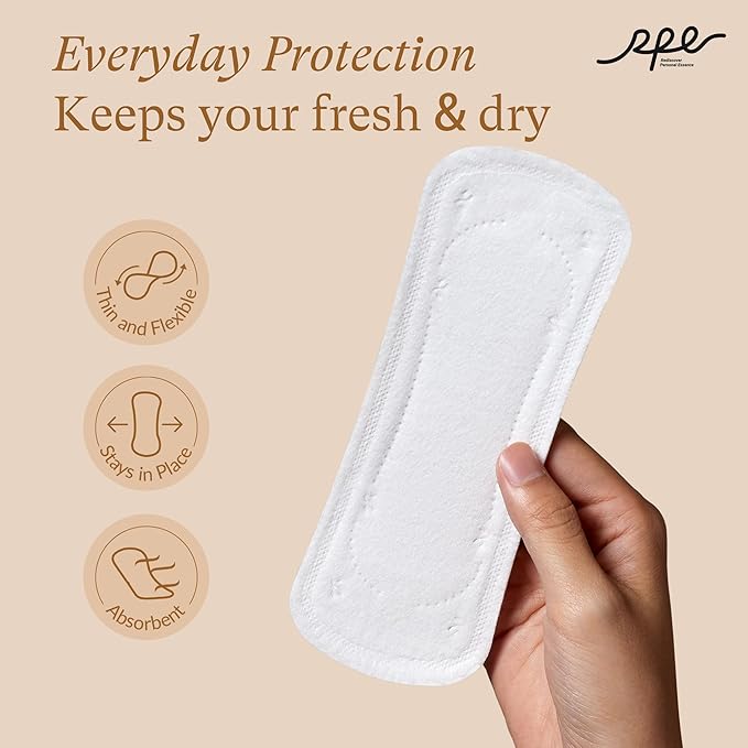 100% Organic Cotton Pad Bundle - Size 2,3,4,5 Period Essentials - Unscented Sanitary Pads Variety Pack - Regular, Large, Overnight & Long Panty Liners (Total 78 Ct)