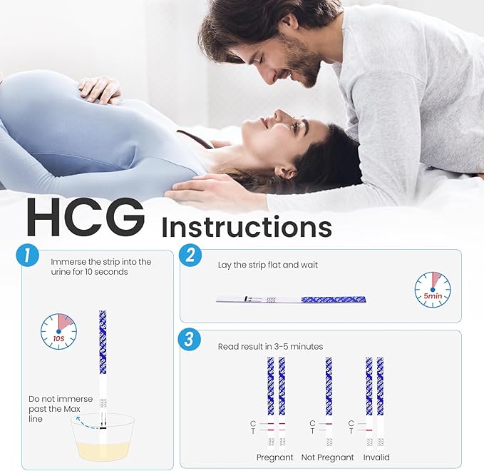 Femometer Home LH & HCG Test Strip Kit 50 Ovulation & 20 Pregnancy Test Strips Over 99% Accurate & Easy to Use