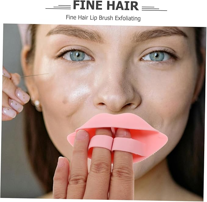 Happyyami 3pcs Silicone Face Scrubber Lip Scrub Exfoliating Facial Brush Facial Cleansing Tool Random Color