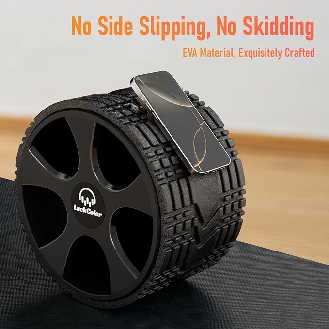 Back Roller Wheel for Deep Tissue Massage,Yoga Wheel for Back Pain & Stretching, Comfy Deep Tissue Massage Roller for Back,Spine Alignment & Tension Relief