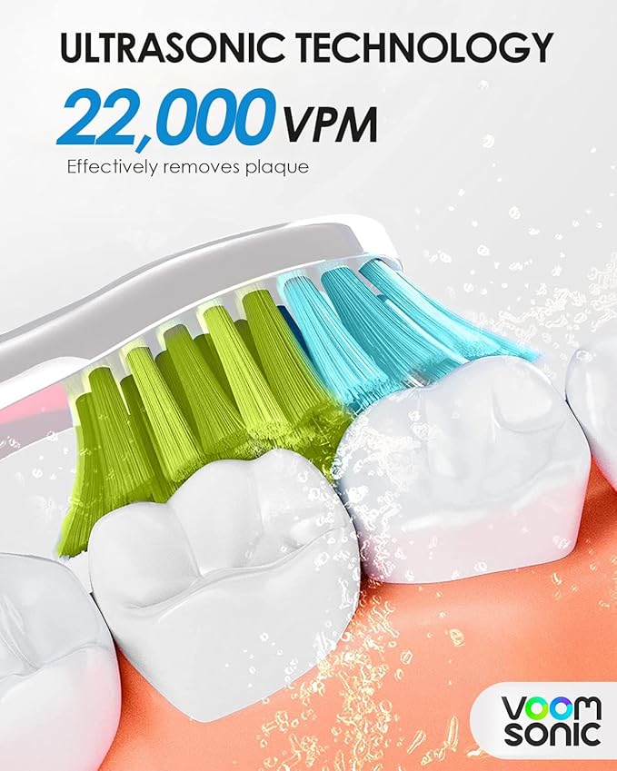Voom Sonic Go 1 Series Travel Electric Toothbrush | Travel Toothbrushes - Battery Operated Toothbrush for Adults & Kids, Dentist Recommended Toothbrush, Portable w/ 2 Minute Timer (Yellow)