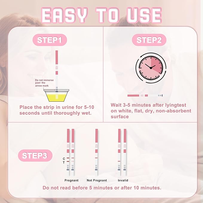 Pregnancy Test Strips with Urine Cups, 30 Count Individually Wrapped hCG Early Detection Home Tests Over 99% Accurate, Rapid Early Detection Pregnancy Test Strip 25mIU/mL