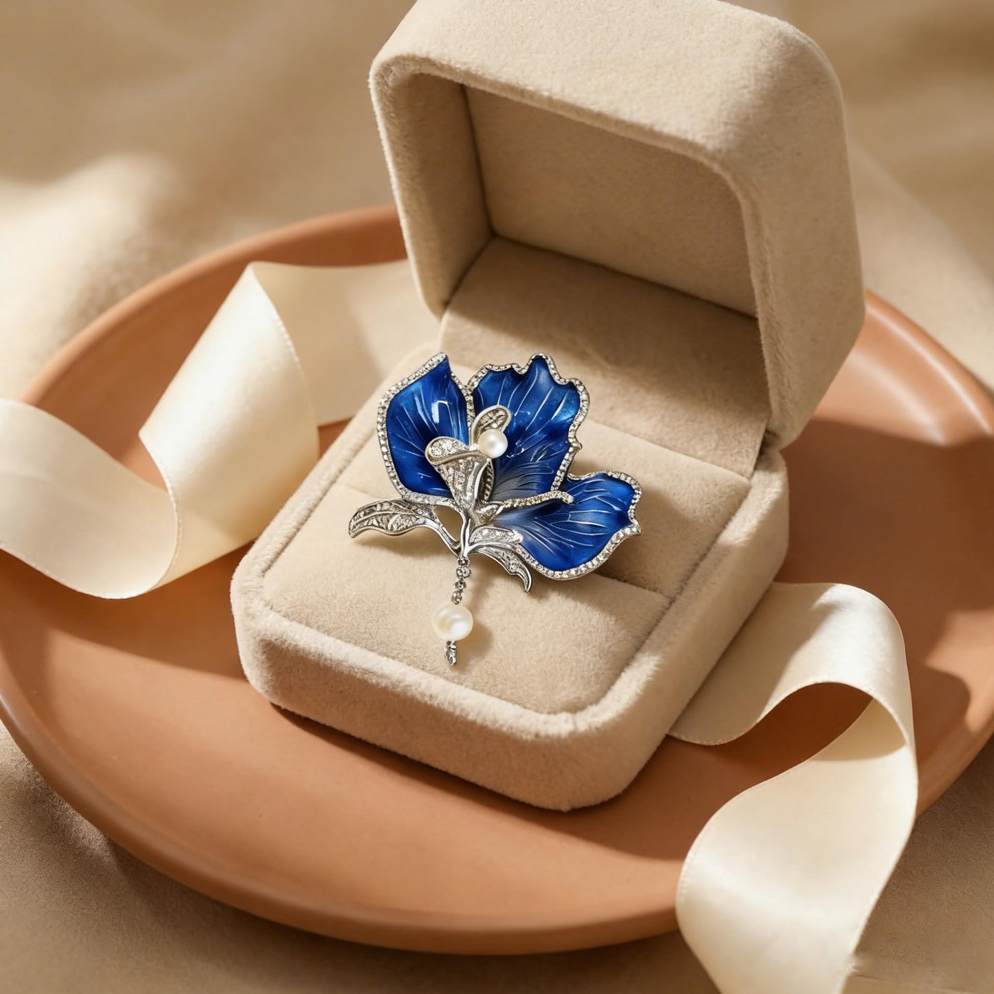 Brooch Pin - Gold Plated | Ideal Gift for Mom & Wife on Thanksgiving Day, Birthdays & Weddings (Magnolia)