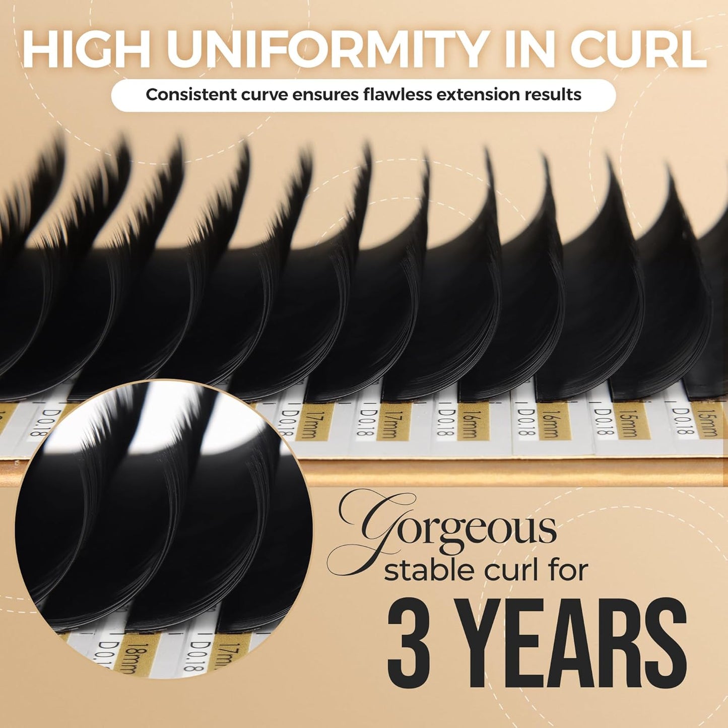 LASHVIEW Silk Mink Fake Eyelash Extensions 0.20 Thickness C Curl Mixed Tray 8-15mm Natural Thick Lashes Individual Semi-Permanent Eyelashes Application for Professional Salon Use