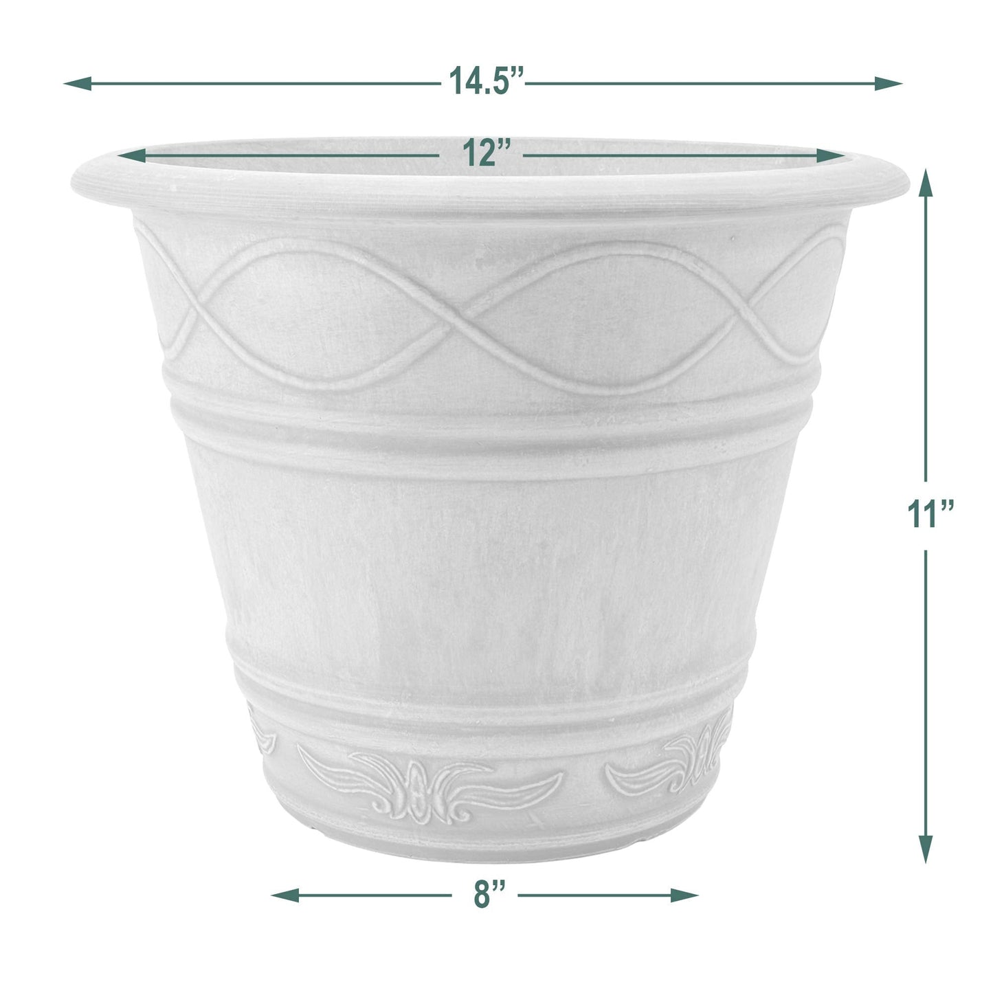 PSW ME36TC Western Weave Planter, 14 by 11.5-Inch, Terra Cotta Color