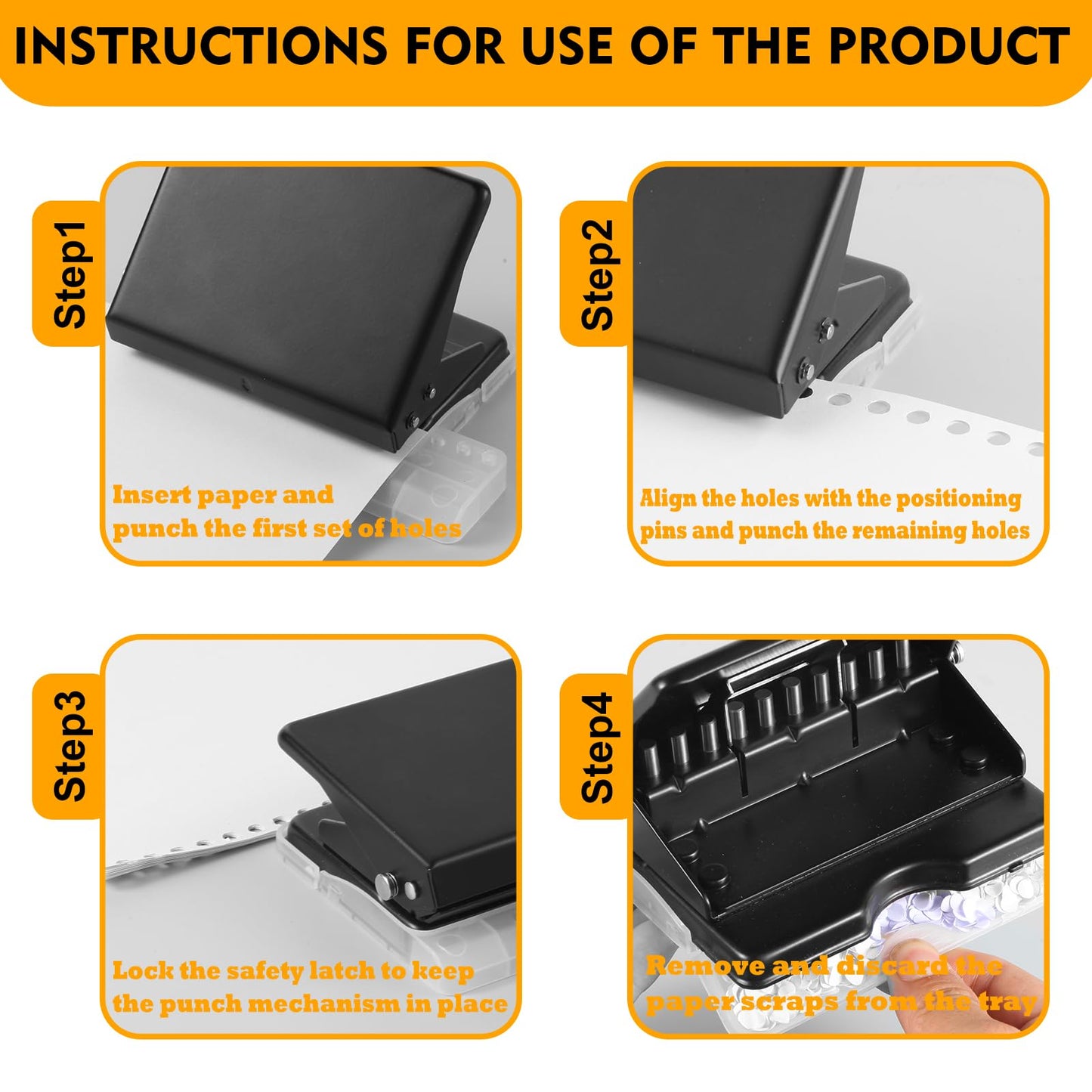10-Hole Punch Binding Machine for Planners Mini Spiral Binding Punch Book Coil Binding Tool for A4, A5, B5 Paper, Includes 8 Spiral Coils, 2 Semi-Auto Binders and 4 Sheets Hole Reinforcements