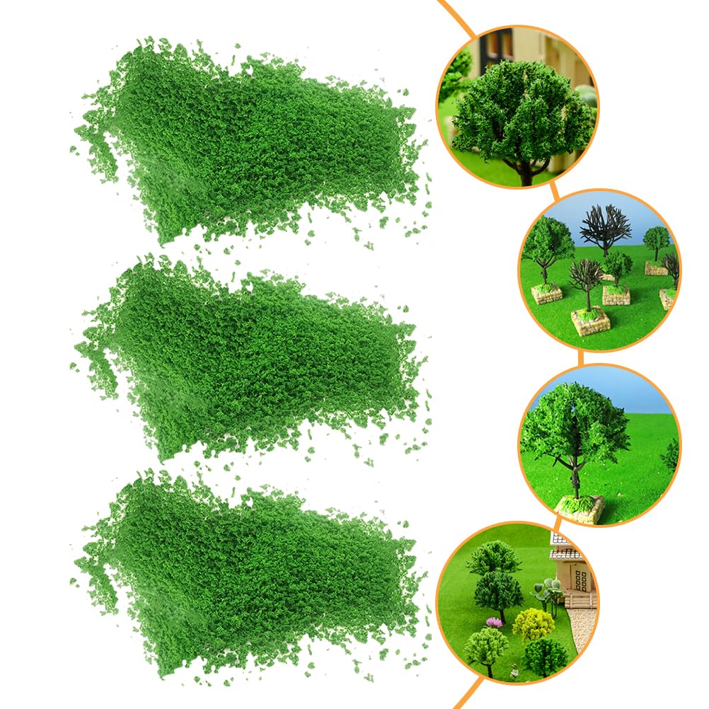ARTIBETTER 3 Pack Sponge Tree Powder Fake Lawn Material Miniature Powder Grass Sponge Model Tree for DIY Miniature Landscapes Model Railroads and Craft Projects