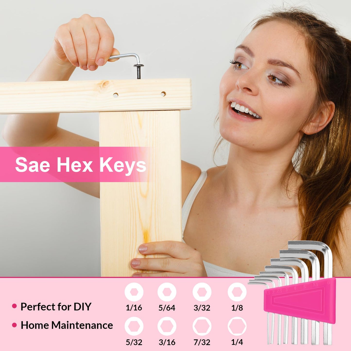 THINKWORK Pink Tool Set - 40 Piece General Household Hand Tool Kit with Storage Toolbox, Small Basic Tool Set Perfect for DIY, Home, Office, Garage and College Dormitory Use - Christmas Gift for Women