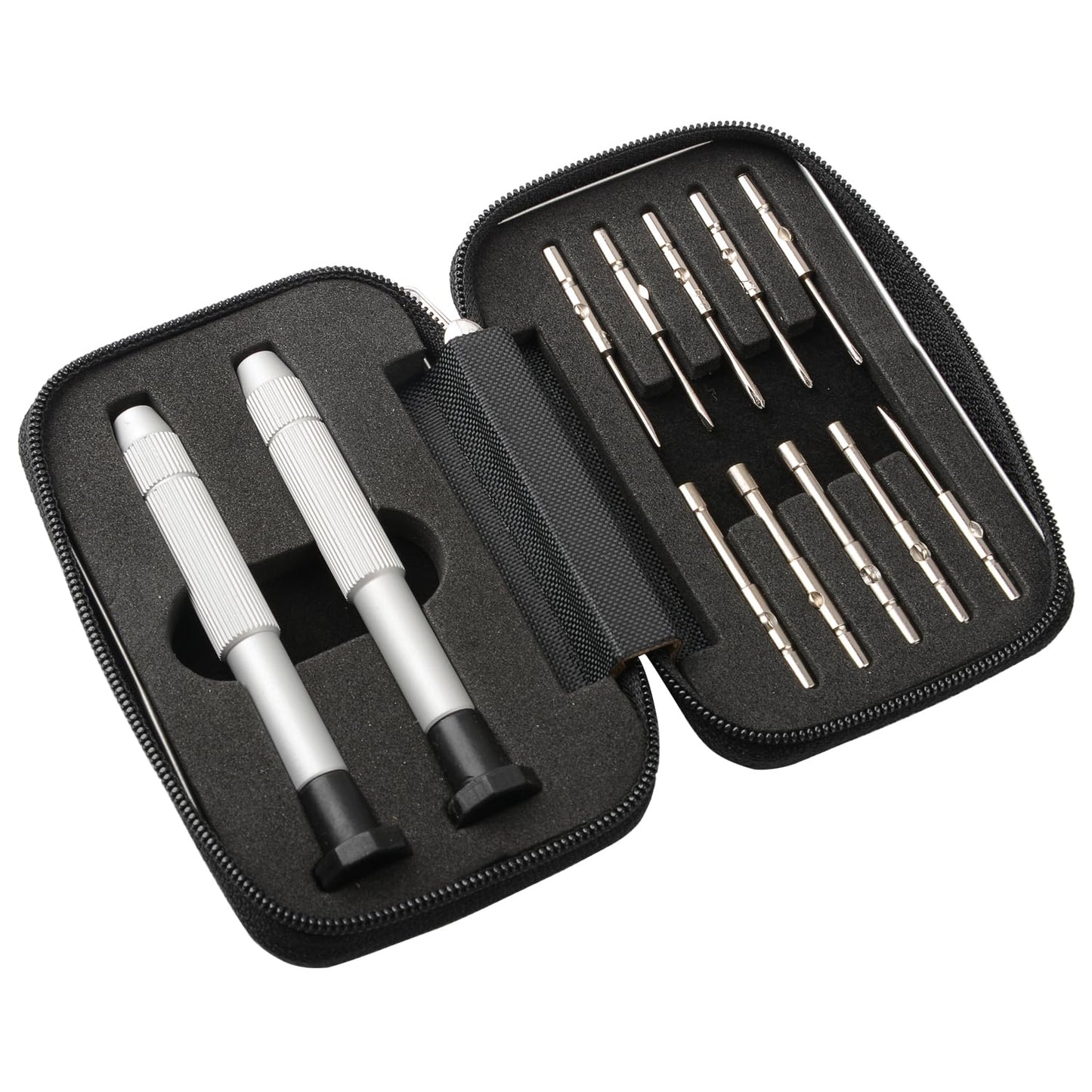 CJRSLRB Screwdrivers Kit Repair Tool for Eyeglass/Glasses/Watch/Cellphone/Clock 12-Pieces Eyeglass Repair Tools Kit Precision Mini Screwdriver Set (Travel Pocket)