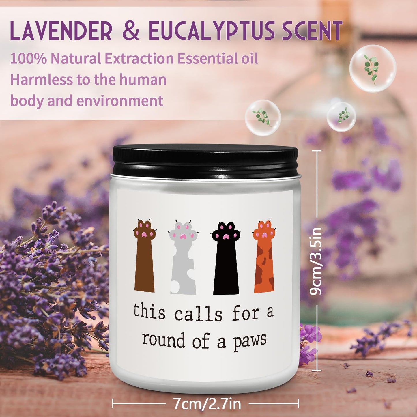 Congratulations Gift for Women Men, Cute Congrats Present, Graduation Gift for Her Him 2026, New Job Present for Him Her - Handmade Lavender Scented Candle (7oz)
