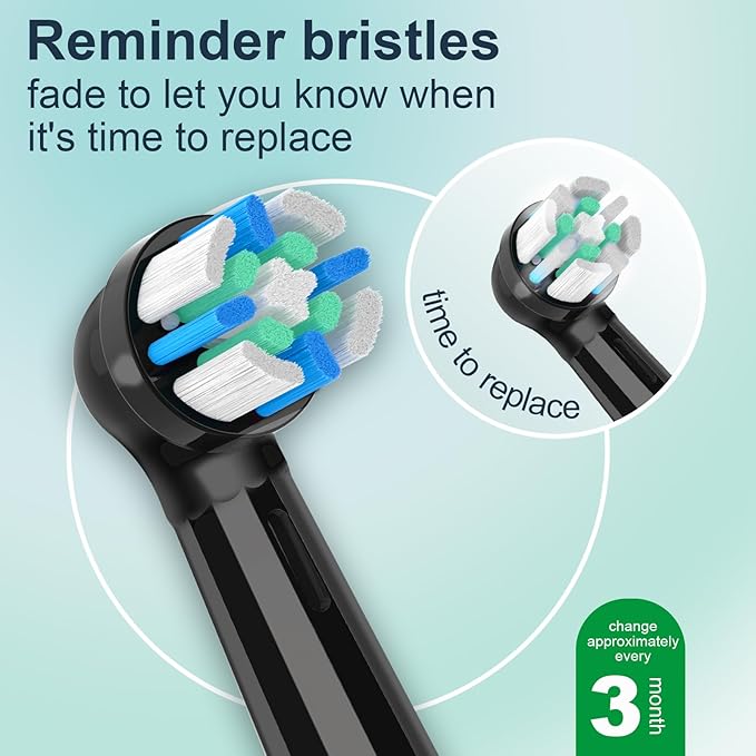 10PACK Replacement Toothbrush Heads Compatible with Oral B iO Series 2/3/4/5/6/7/8/9/10 Electric Toothbrush,Round Brush Heads for Gentle Gum Care & Deep Cleaning,Black