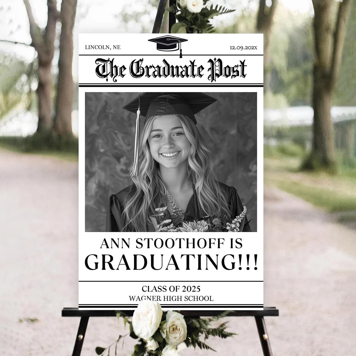 Graduation Welcome Sign, Senior College Graduation party welcome sign, Simply Graduation Party Sign, Graduation Party, Personalized Welcome To Name Graduation Party Class of Year Sign