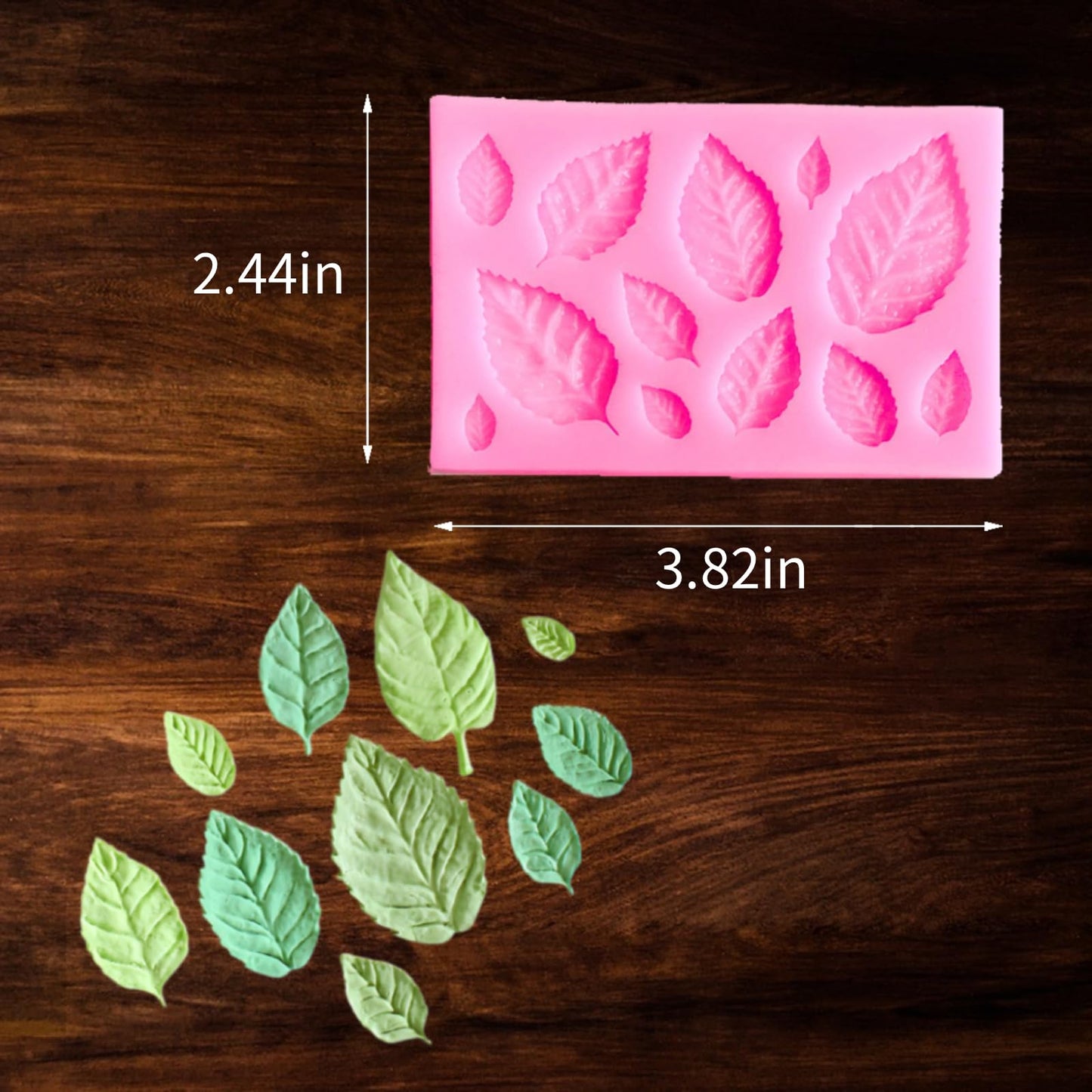 3-Pack Silicone Mold Set for Cake Decorating: Baroque Frame, Rose & Leaf Fondant Molds | Reusable Food-Grade Silicone for Chocolate, Candy, Gum Paste | Cupcake Topper & Dessert Decor Kit