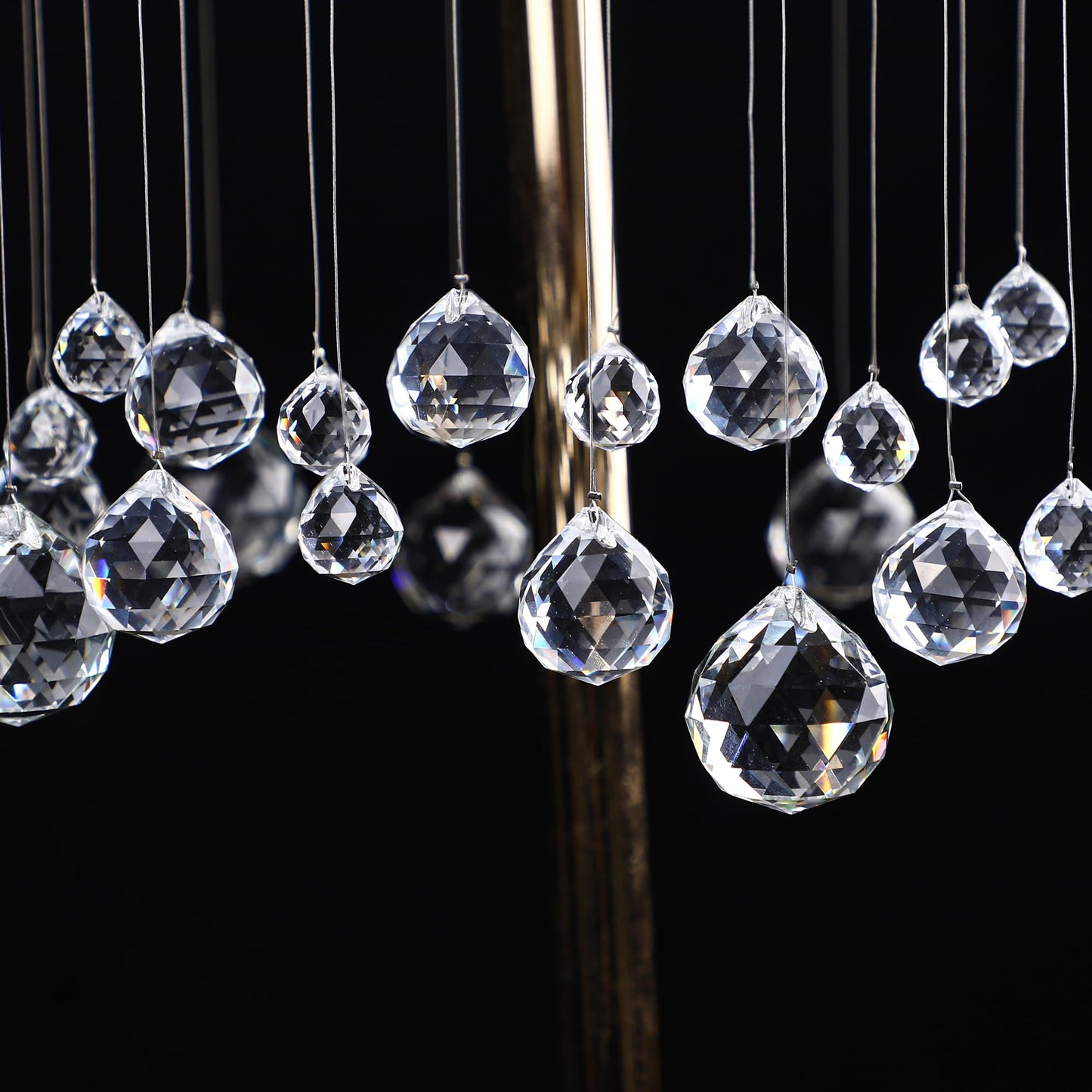 HDCRYSTALGIFTS 48pcs Clear Faceted Crystal Ball Prism 1.2"/30mm Glass Prism Sun Shine Catcher Rainbow Pendants Maker, Hanging Crystals Prisms for Windows Home Decor