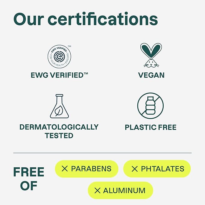 ATTITUDE Plastic-Free Deodorant, EWG Verified, Aluminum Free, Vegan Naturally Sourced Body Deodorants for Women & Men, Dermatologically Tested, Olive Leaves, 85 grams (Pack of 1)