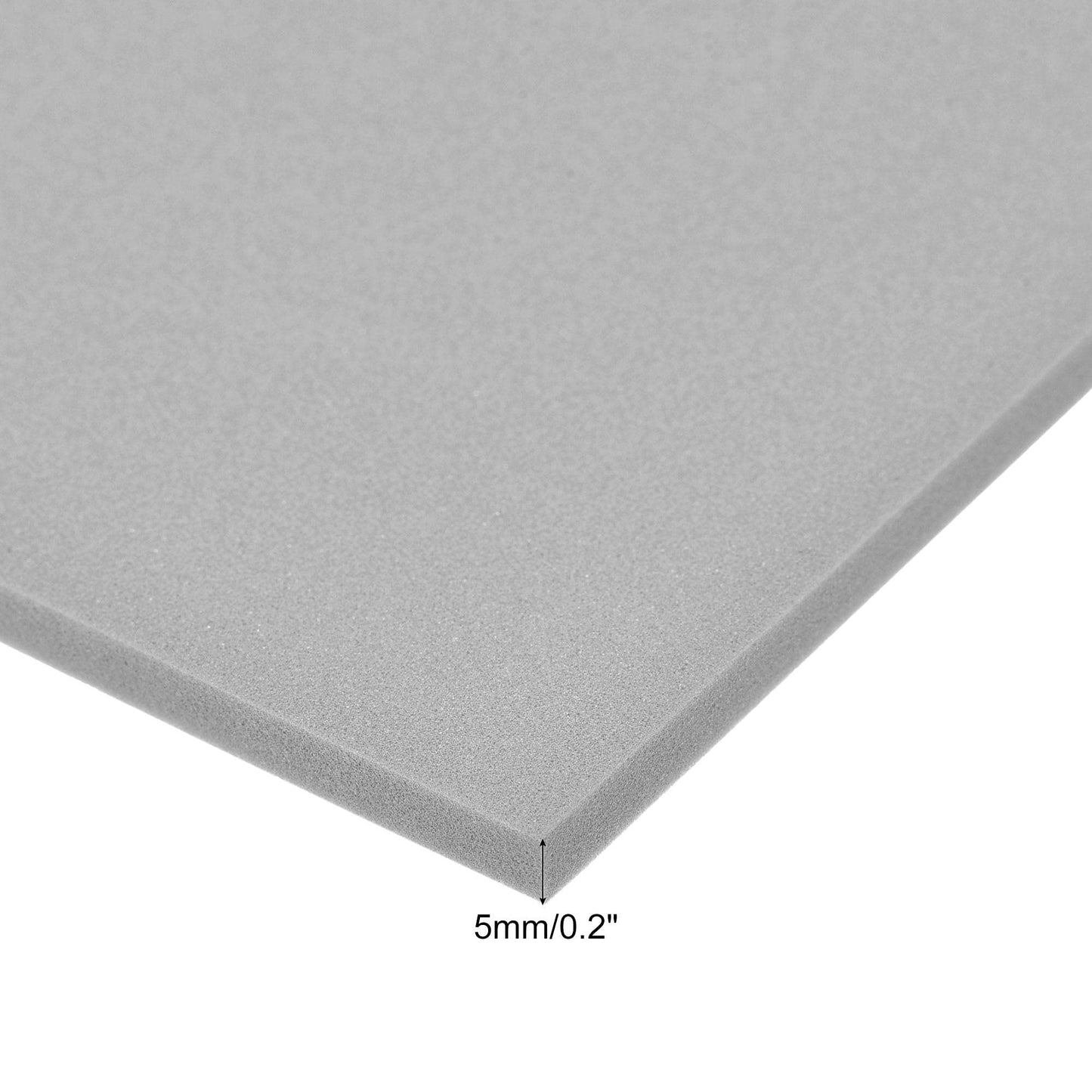 uxcell Grey EVA Foam Sheets 10 x 10 Inch 5mm Thickness for Crafts DIY Projects, 4 Pcs