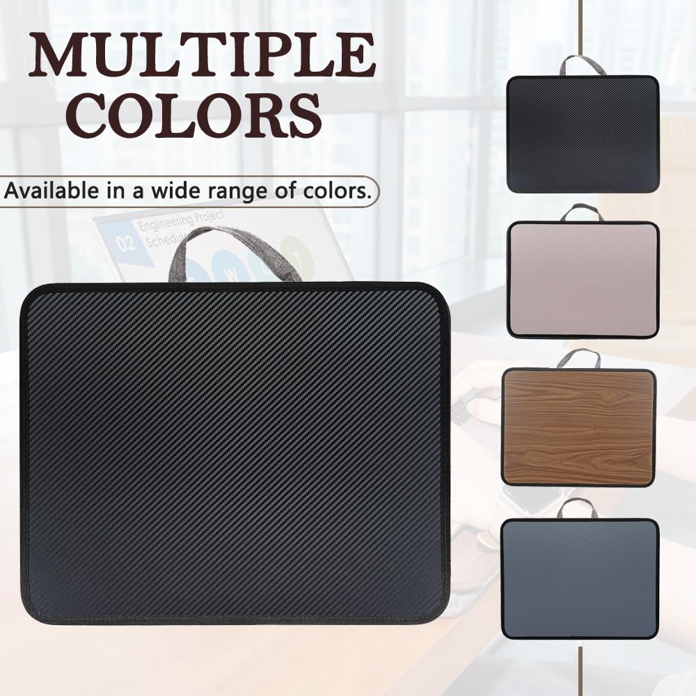 Portable Laptop Desk Fits Up to 16“ Laptops, Built-in Cushion,Lap Stand for Bed & Couch & Carpet, Great for Home & Office,Lap Desk with Cushion (Black, Medium)