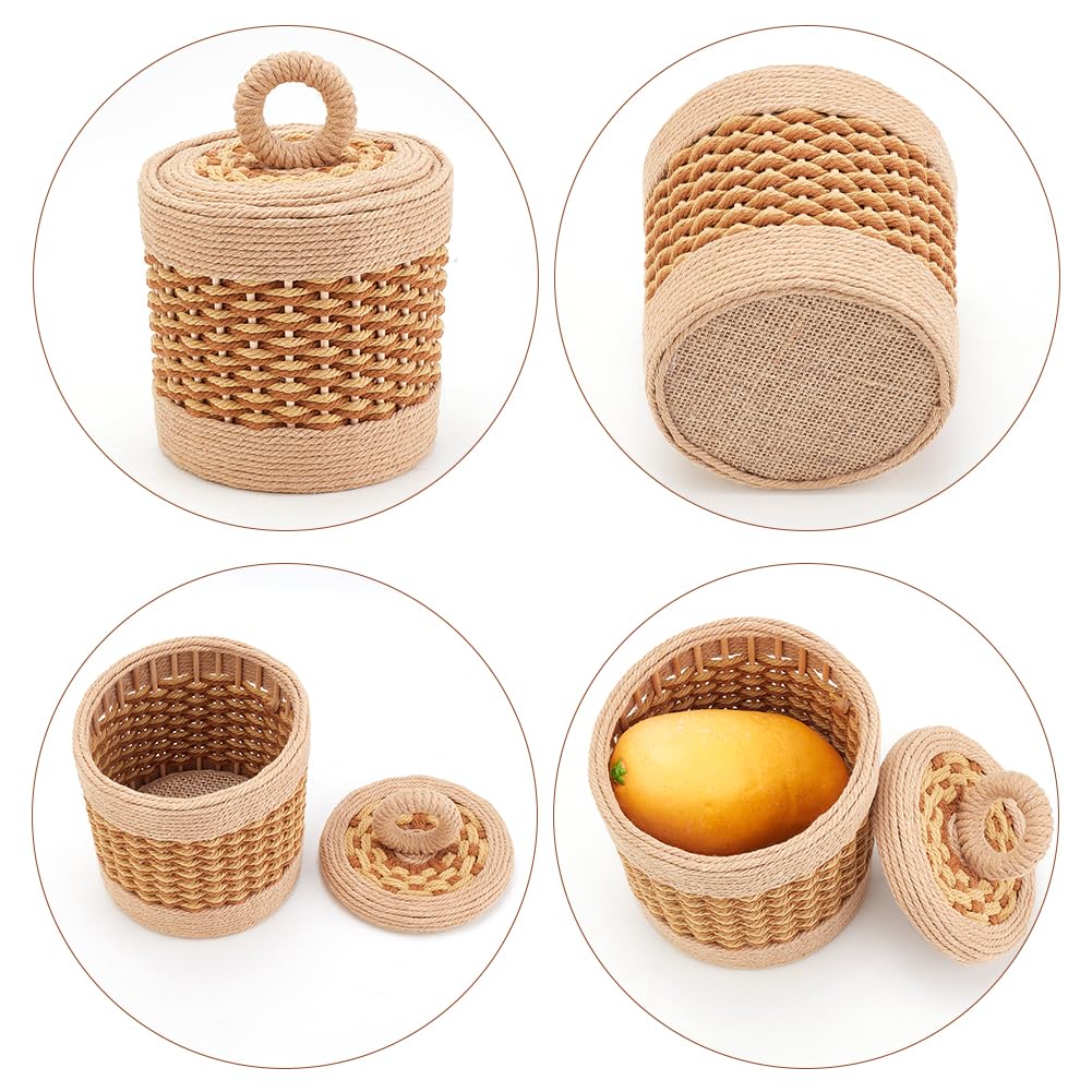 FREEBLOSS Macrame Basket Kit DIY Macrame Kit for Beginners Video Tutorials Basket Weaving Craft Adults Macrame Craft Kit for Gift