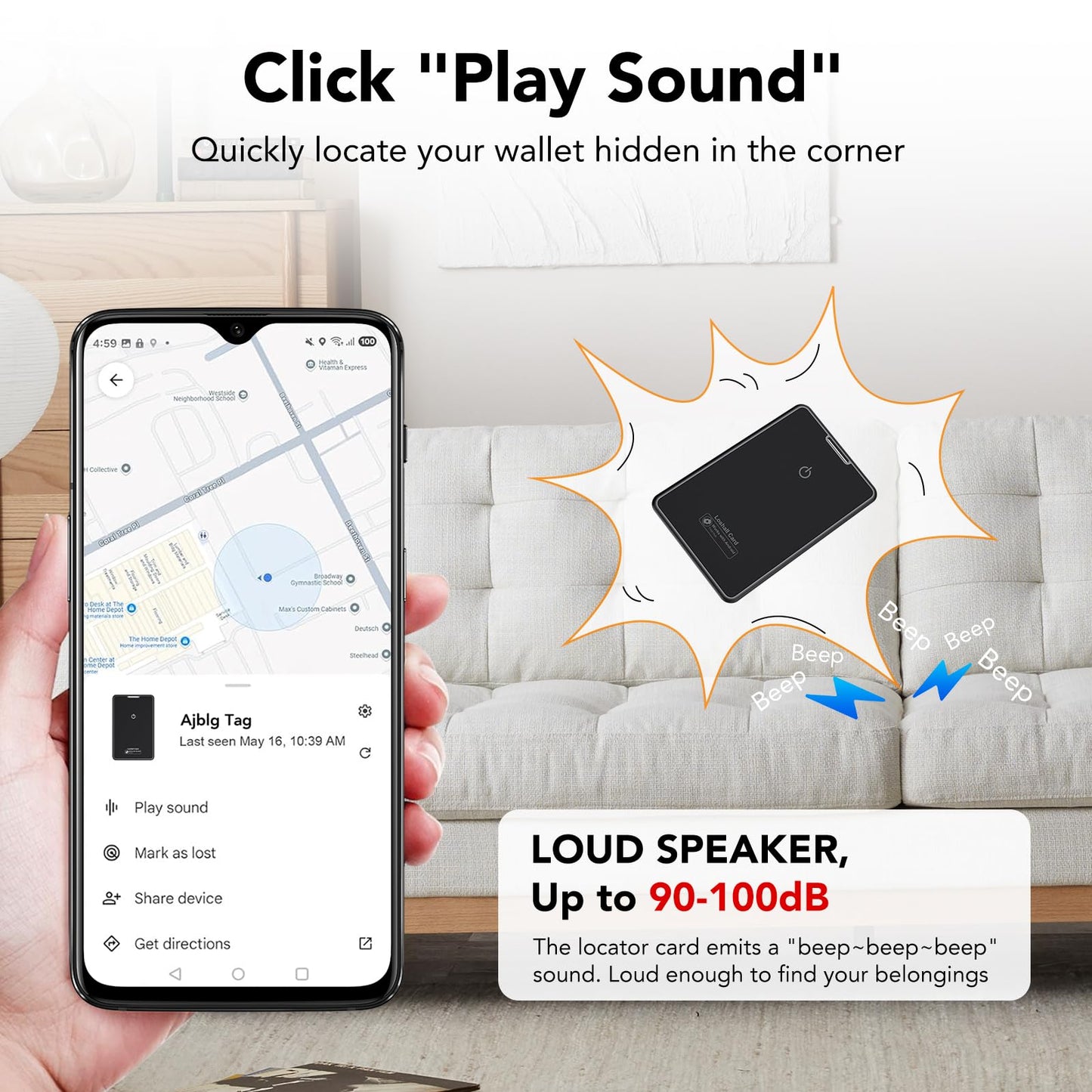 2 Pack Wallet Tracker Card for Android Bluetooth Tracker Work with Google Find Hub(Android Only), IP68 Waterproof, Item Finder for Bags, Keys, Passport