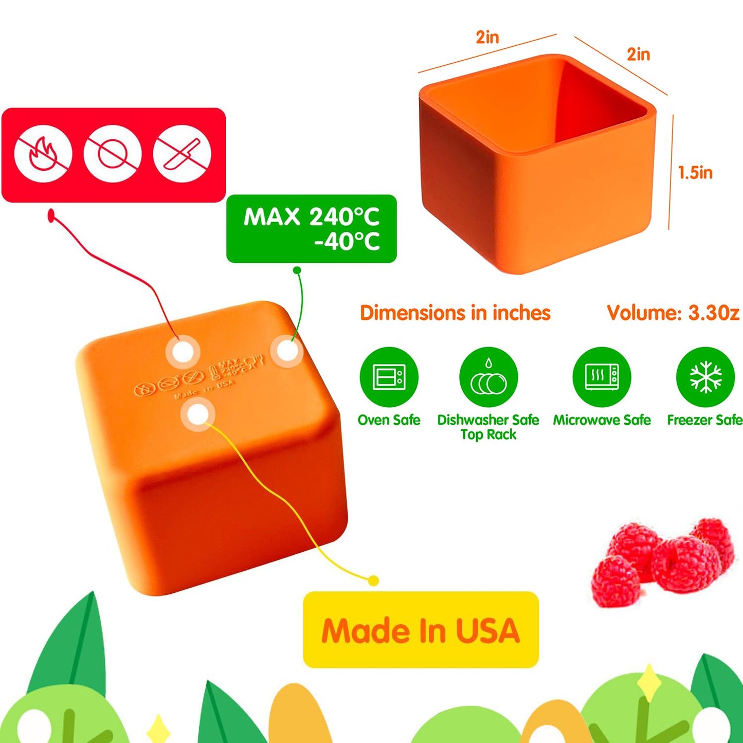 IELEK Silicone Lunch Box Dividers Square Bento Box Bundle Divider Accessories Meal Prep Containers Dishwasher Safe
