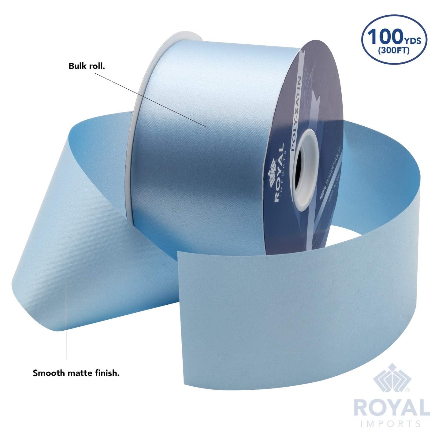 Royal Imports Red Satin Ribbon 2.75 Inch (#40), 100 Yards – Poly Satin Ribbon for Flower Bouquets, Crafts & Gift Wrapping – Made in Italy