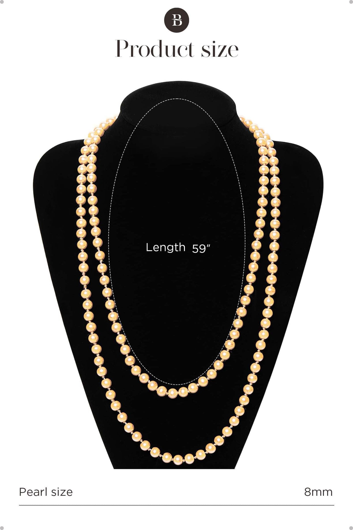 BABEYOND Long Pearl Necklace Faux Pearls Necklace Set 1920s Costume jewelny