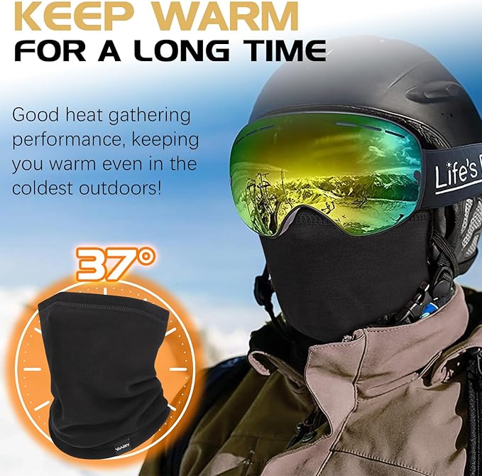 Neck Gaiter Winter Neck Warmer for Men & Women Windproof Face Mask for Cold Weather Breathable Ski Face Cover Scarf