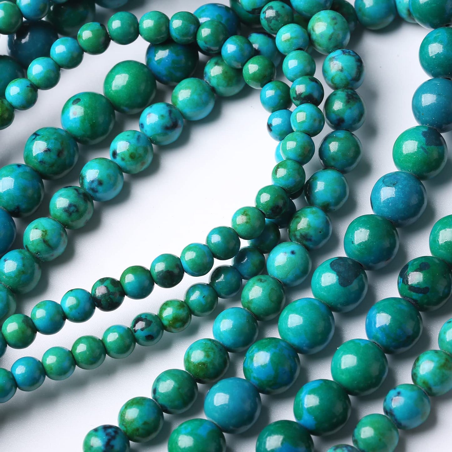 45PCS 8MM Natural Phoenix Stone Beads Round Loose Stone Beads for Jewelry Making DIY Energy Stone Healing Power Bracelet 15"