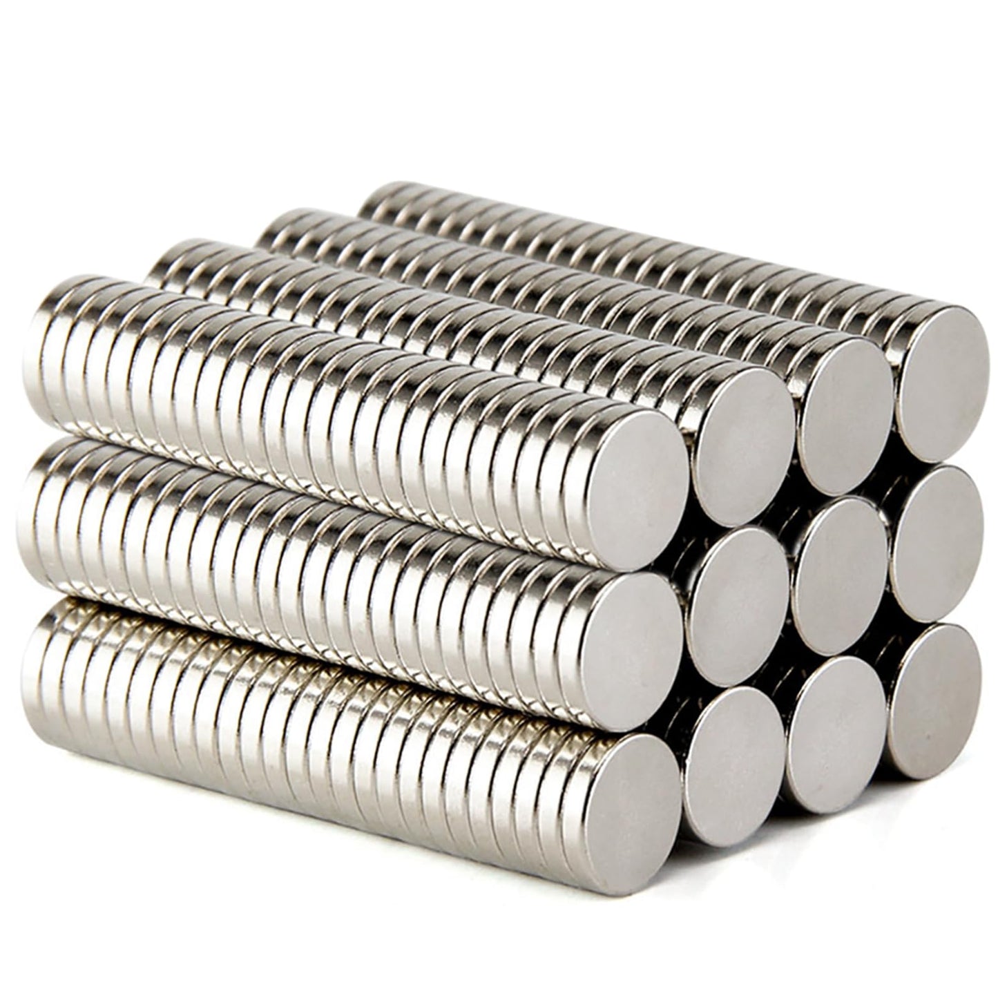 DIYMAG 100Pcs Refrigerator Magnets, Small Round Disc Magnets for Crafts, Premium Brushed Nickel Tiny Fridge Magnet, Office, and Whiteboard Magnet