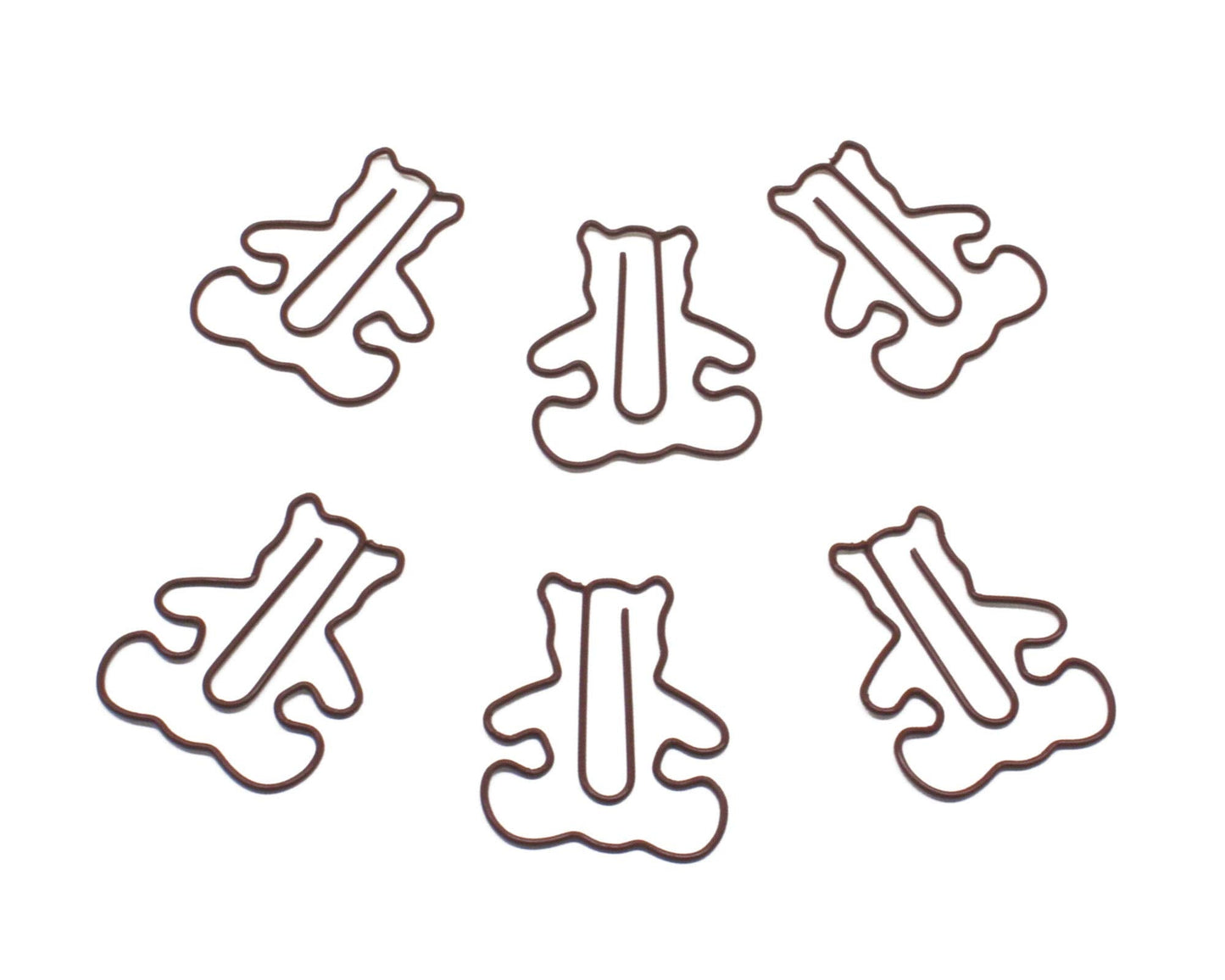 Bear Shaped Paper Clips (100 Count) in Tin – Brown Decorative Clips for Office, Desk Accessories & Gifts – Butler in the Home