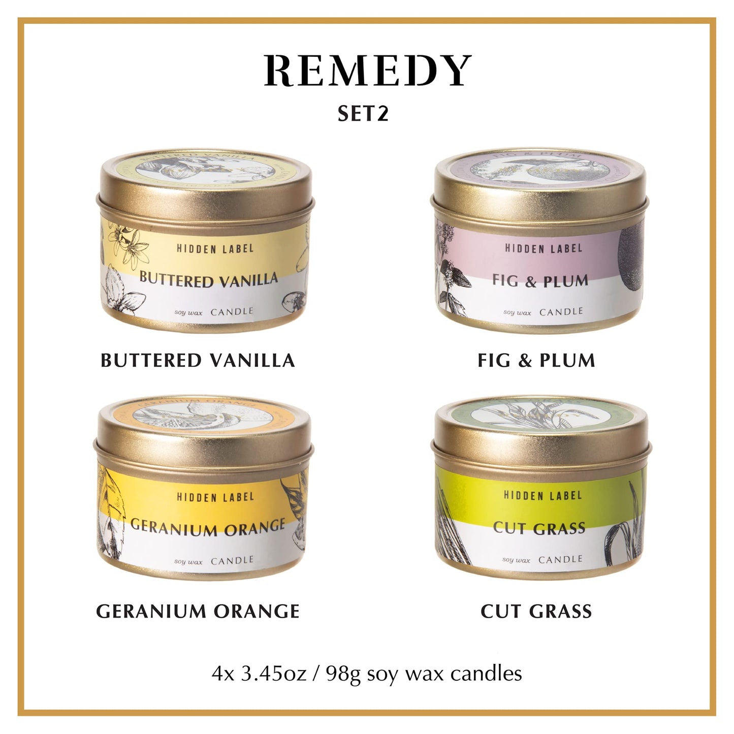 Hidden Label Fall Candles Set, 4 Pack Candle for Home Scented Aromatherapy Candle Gift Set for Women | Stress Relief | Meditation | Yoga | SPA | Bath, Autumn Candle Set