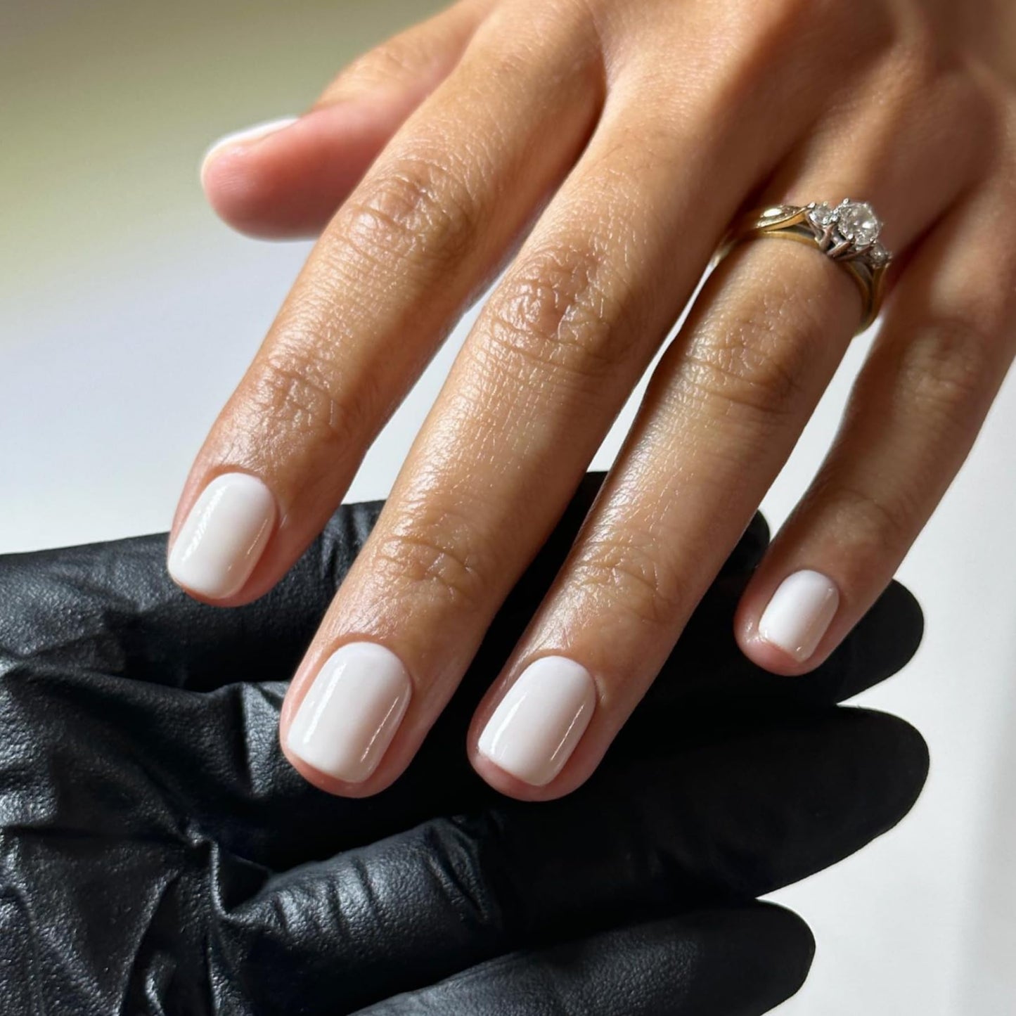 White Press on Nails Short Square Fake Nails Short Square Nails Press ons, Soft Gel Acrylic Glue on Nails Stick on for Women Thick Solid Color 24pcs