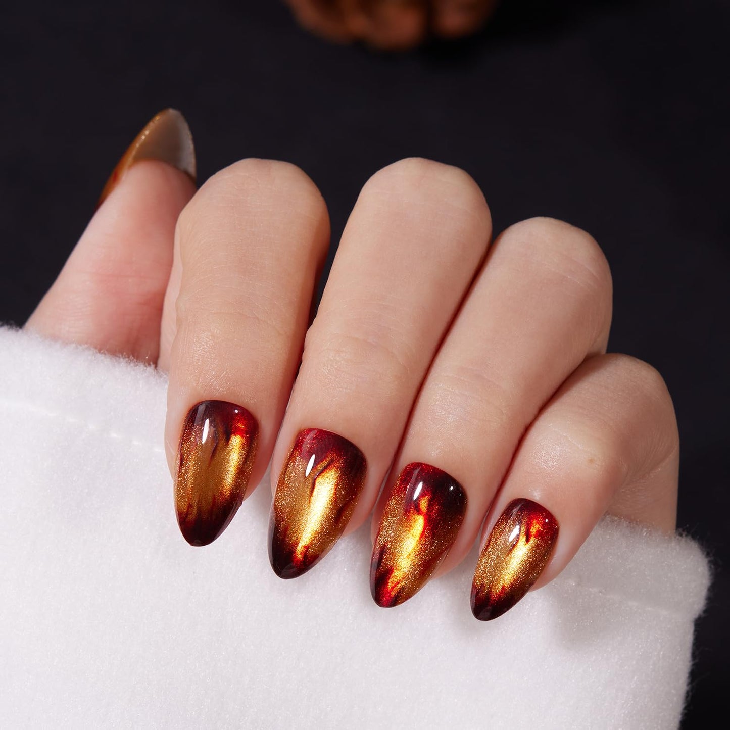 VSALON Press on Nails Almond Maillard Series - Brown Color Collection