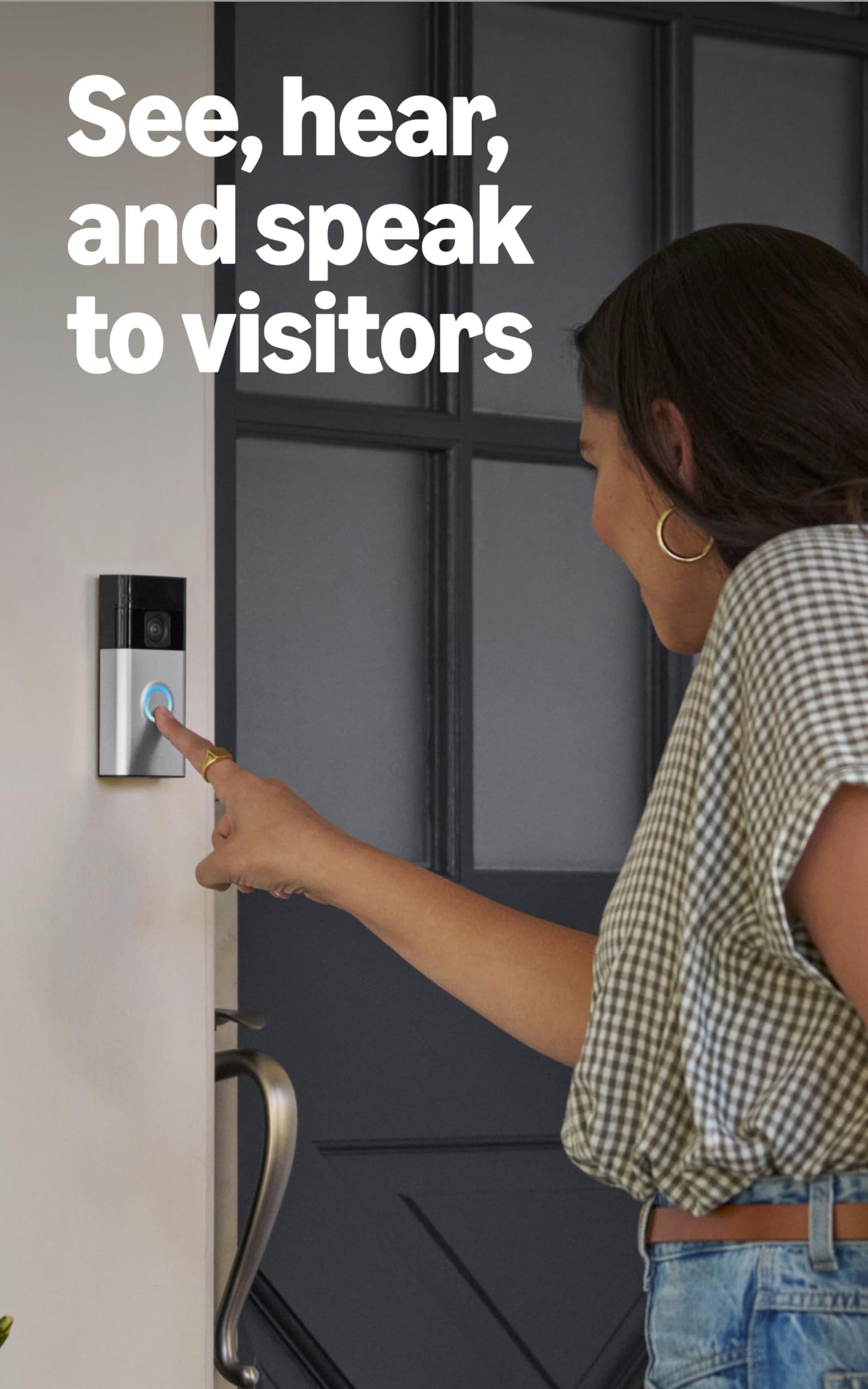 Ring Battery Doorbell, Home or business security with Head-to-Toe video, Live View with Two-Way Talk, and Motion Detection & Alerts, Venetian Bronze