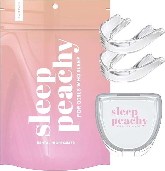 Sleep Peachy Night Guard for Women - Pack of 2 Mouth Guard for Teeth Grinding, Clenching and Bruxism (Clear)