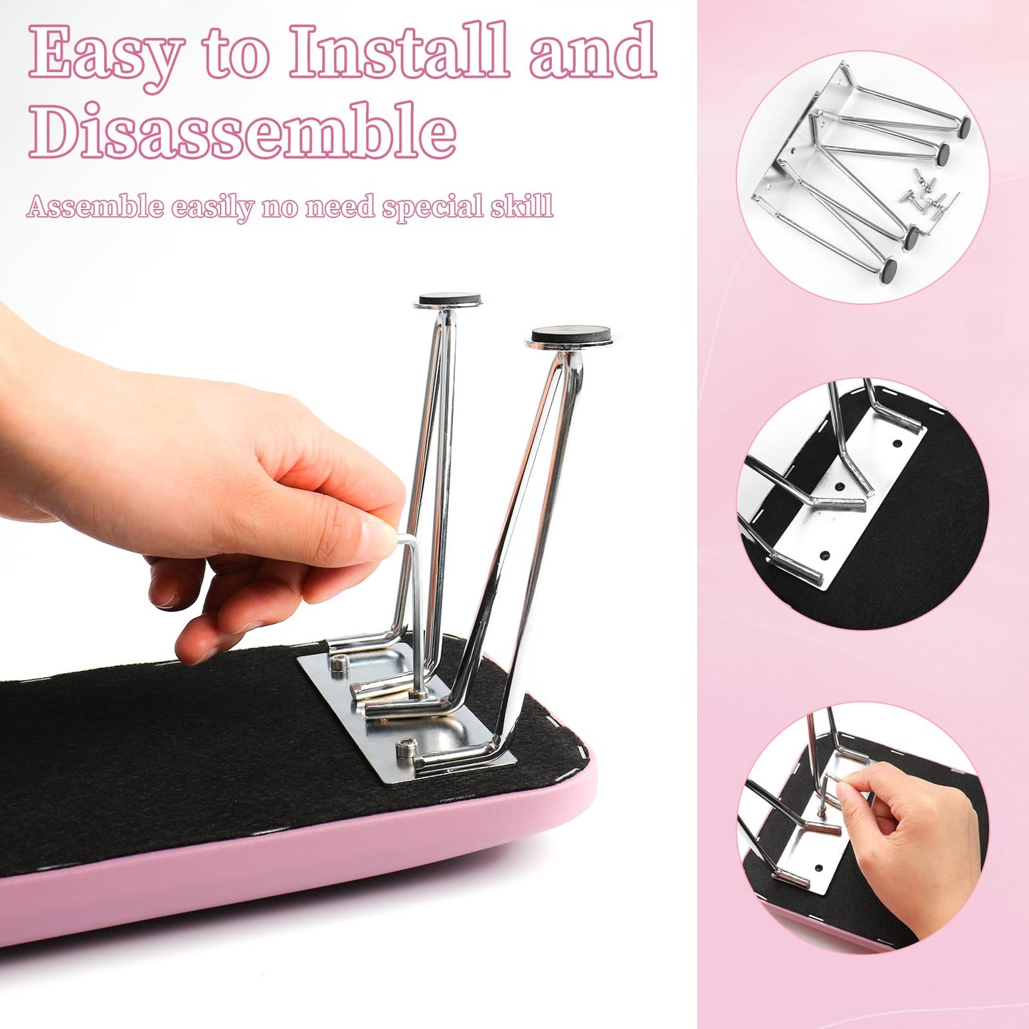 BOMOQING Arm Rest for Nails, Microfiber Leather Nail Arm Rest for Acrylic Nails, Nail Arm Rest Table with Pillow Cushion Hand Holder for Manicure, Hand Rest for Nails Tech, Home Use or Salon(Purple)