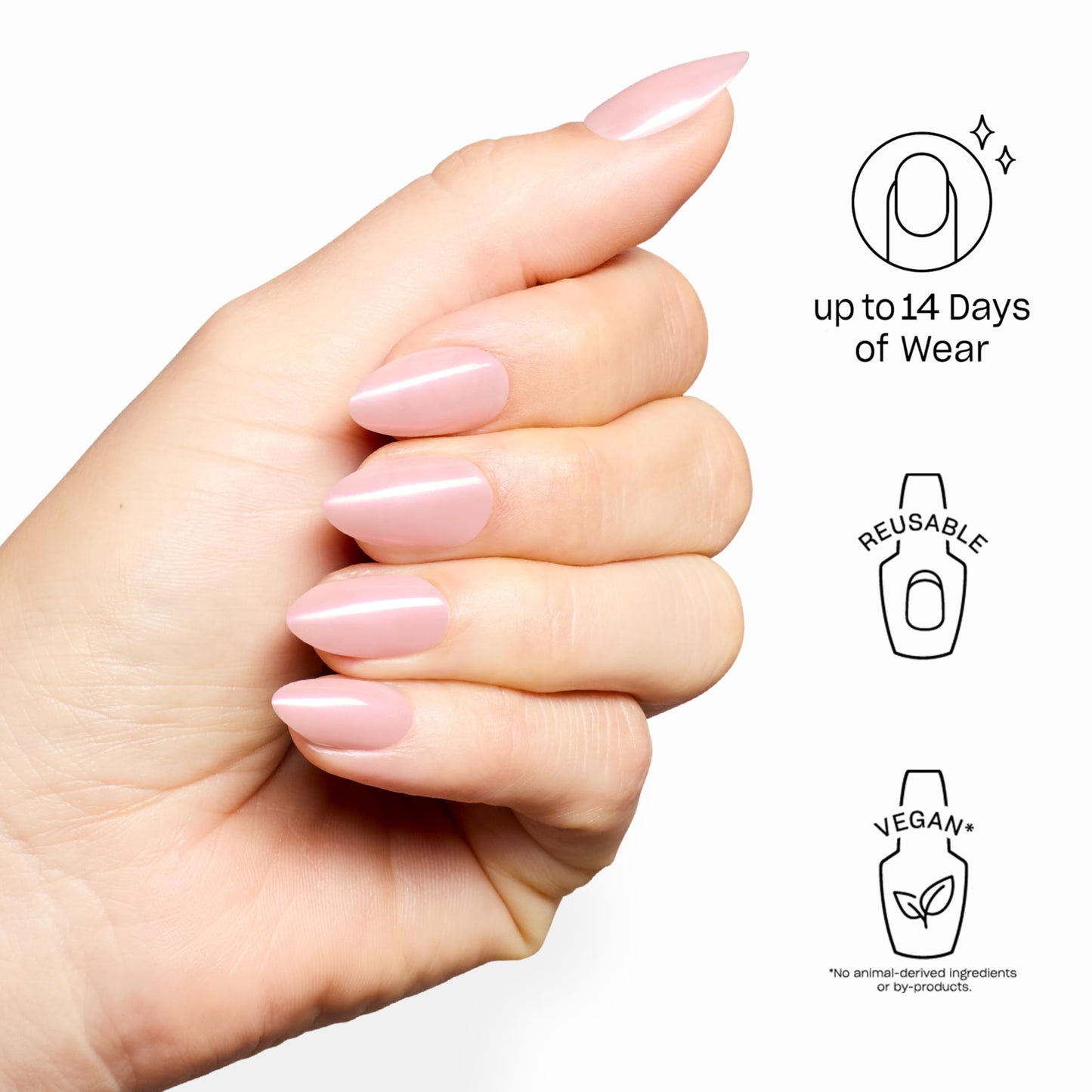 OPI On Point Holo Your Dreams | Short Almond Opaque Neutral Holographic Press On Nails | 30 Count with Glue | Long Lasting, Reusable, Non-damaging | Spring 2026