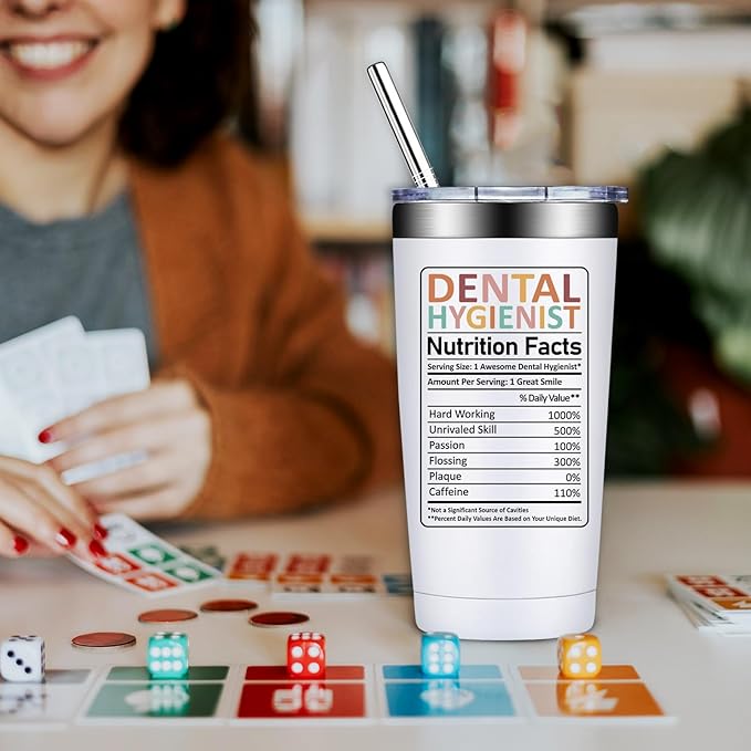 Dental Hygienist Gifts for Women Men - Dental Hygienist Appreciation Gifts - Dentals Hygienists Accessories Week Christmas Gift - 20oz Tumbler