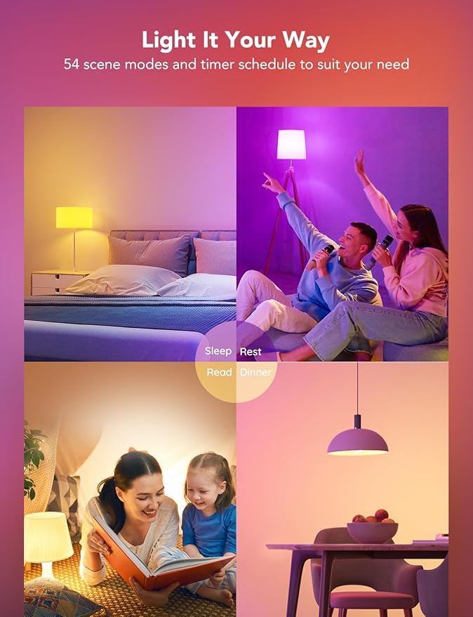 Govee Smart Light Bulbs, 1200 Lumens Dimmable BR30 Bulbs, RGBWW Color Changing Light Bulb, Flood Light Bulbs Work with Alexa, Google Assistant, WiFi & Bluetooth LED Bulbs, Music Sync, 2 Pack