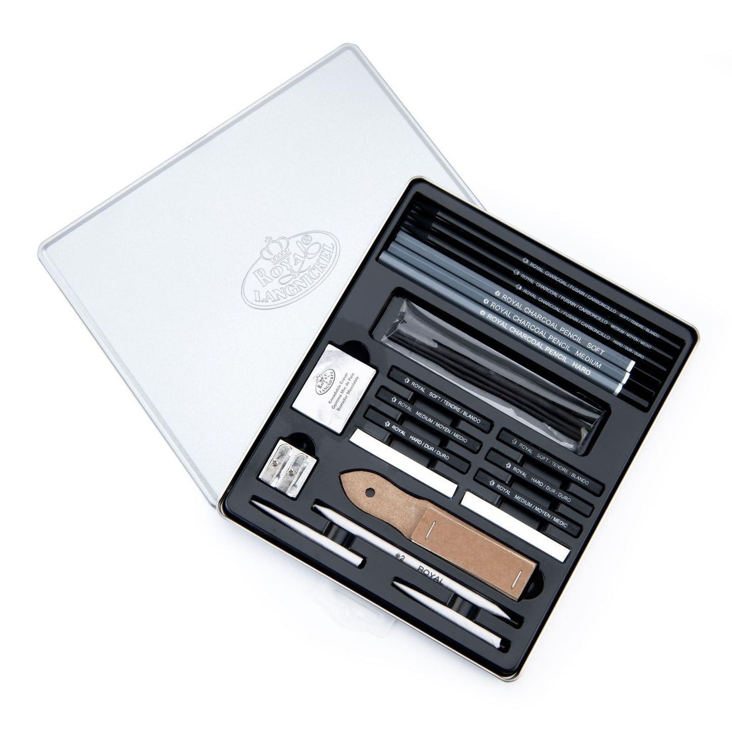 Essentials(TM) Medium Charcoal Art Set W/Tin