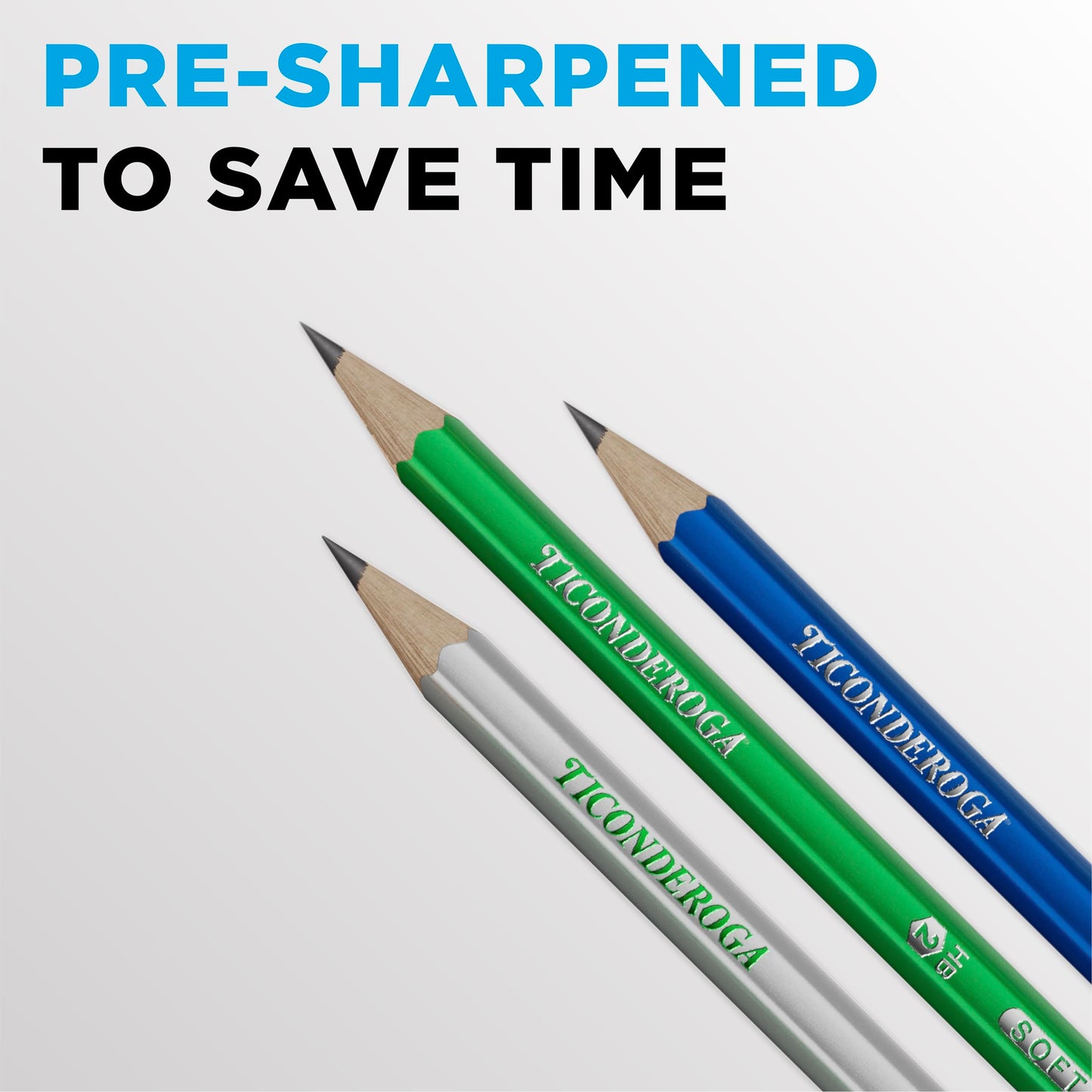 Ticonderoga Wooden Pencils, Pre-Sharpened, #2 HB Soft, Metallic Colors, 150 Count