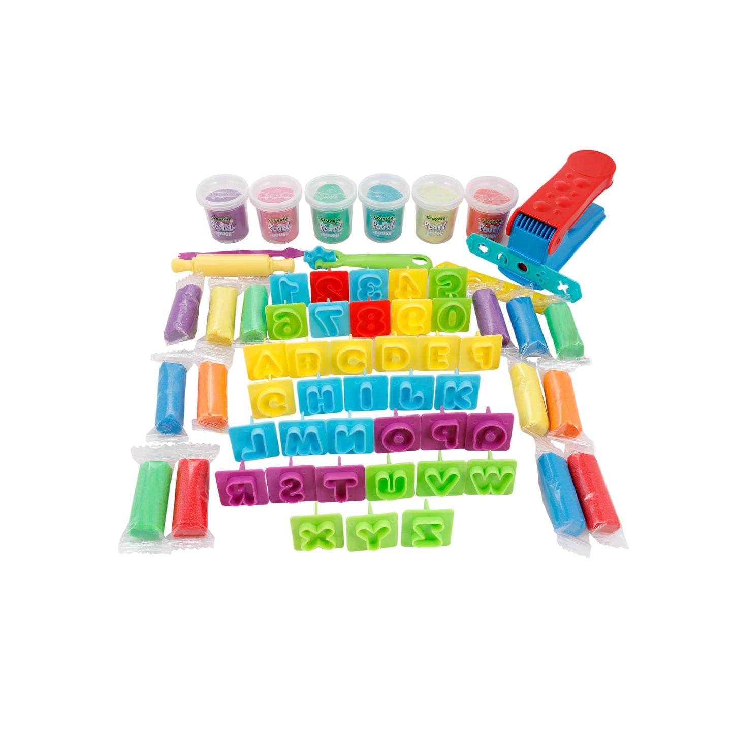 Crayola Silly Scents Mega Dough Activity Kit - Fidget Toys & Sensory Toys for Kids - 50+ Pieces Including Scented Dough, Alphabet & Number Cutters - Ideal Creative Play